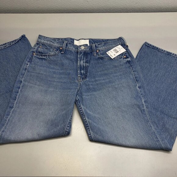 NEW MOTHER  The Bookie Flood Jeans Deans List Blue Size 29 High Rise Bootcut - Picture 1 of 11